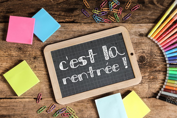 ardoise d'école : c'est la rentrée !