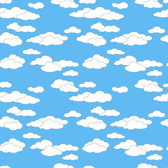 Fototapeta premium seamless sky pattern with clouds