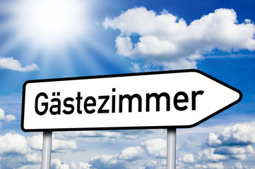 Obraz premium Tafel Kreidetafel Schild Wiese Gästezimmer Fremdenzimmer