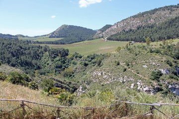 Paysage de Sicile, site du temple de Segeste