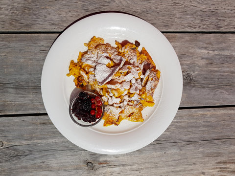 Kaiserschmarren, traditional austrian pancake dessert