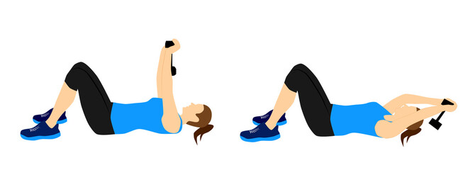 Fitness arm and back exercises workout