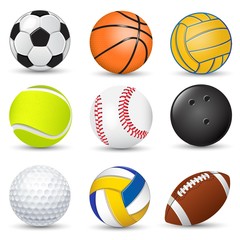 Sport balls collection illustration