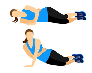 Fitness arm and back exercises workout