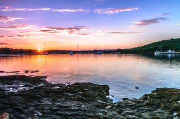 Banjole, Istria, Croatia - small bay at a sunrise