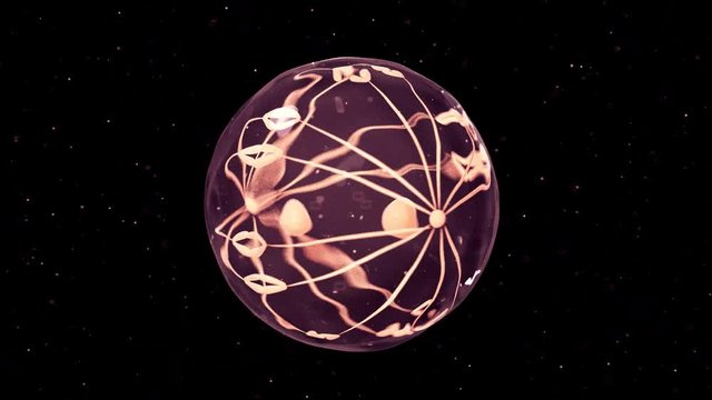 3d rendered medically accurate animation of a human cell dividing