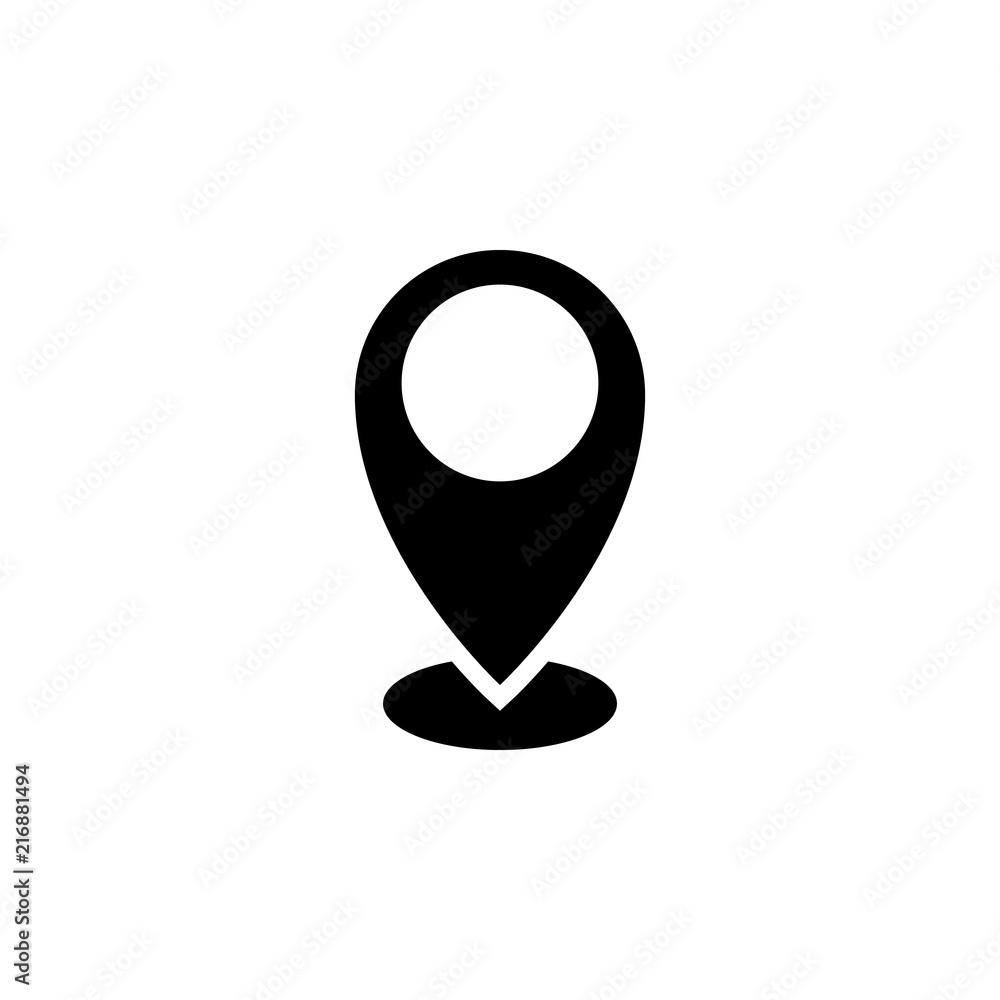 Poster location pin glyph icon. simple vector for ui and ux, website or mobile application on white backgro