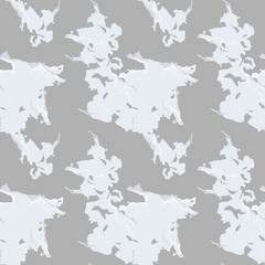 UFO military camouflage seamless pattern in different shades of grey color