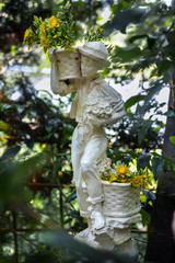 garden white  figures  