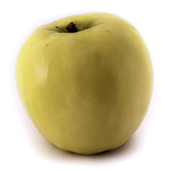 Yellow apple isolated on white background