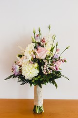 Colorful isolated bridal bouquet for a wedding