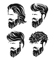 mens hairstyles and hirecut with beard mustache