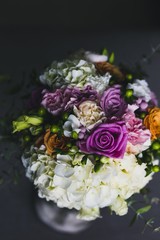 Colorful isolated bridal bouquet for a wedding
