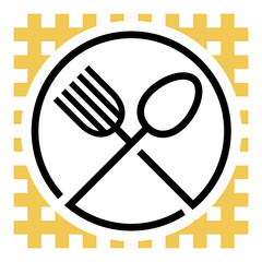 Food service vector logo design template
