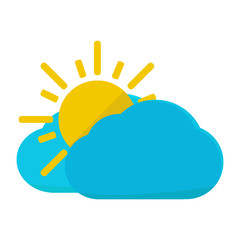 Isolated sunny weather icon