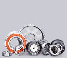 Set of Car parts on background