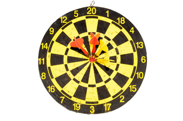 Dartboard isolated on a white background