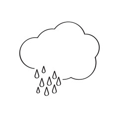 Isolated rainy weather icon