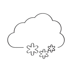 Isolated winter weather icon