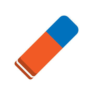Eraser colour icon, vector