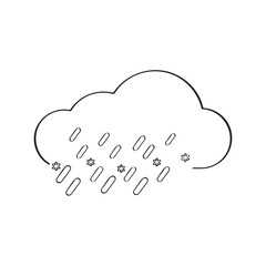 Isolated rainy weather icon