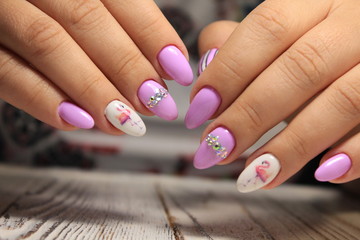 glamorous manicure of nails