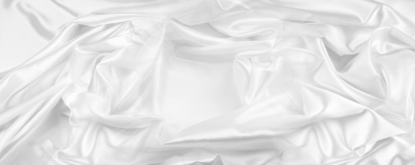 White silk fabric