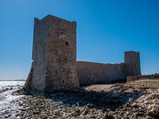 Fortress Kastela on the coast of island Vir on the Adriatic sea, Zadar county, Croatia