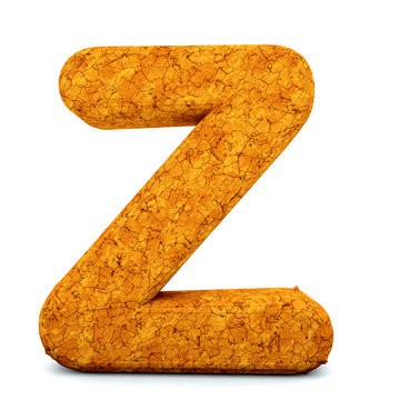 Letter Z, font soil drought cracked, dry mud alphabet, path save.