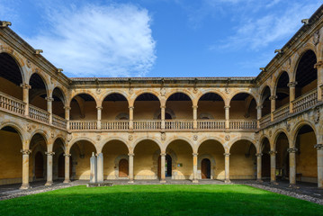 Courtyard of the university of the Holy Spirit (Sancti Spiritus), Onati in Guipuzcoa, Spain