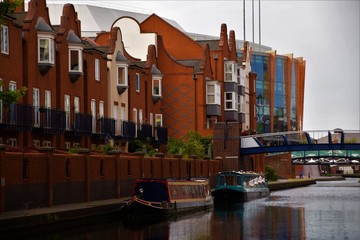 Naklejka premium Birmingham canal network view