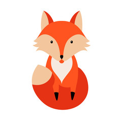 Fox flat illustration