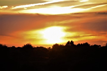 Sunset in Sutton Coldfield Park Birmingham uk