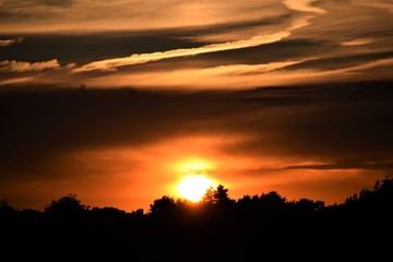 Sunset in Sutton Coldfield Park Birmingham uk