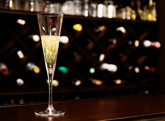 a glass of champagne for celebration