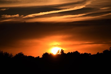 Obraz premium Sunset in Sutton Coldfield Park Birmingham uk
