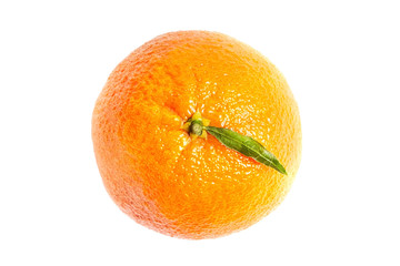 Mandarin, mandarine, tangerine citrus fruit isolated on white background. Top view
