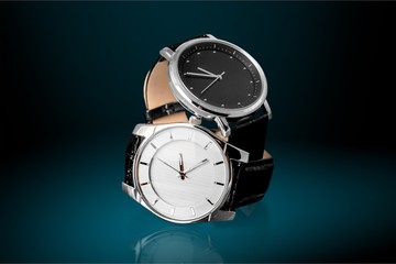 Men's mechanical watches on background
