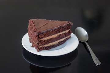 Piece of chocolate cake