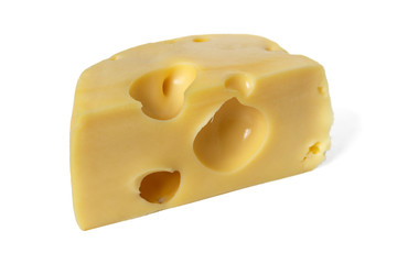 Natural cheese with holes