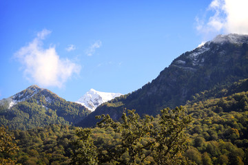 Mountain peaks of the Caucasus