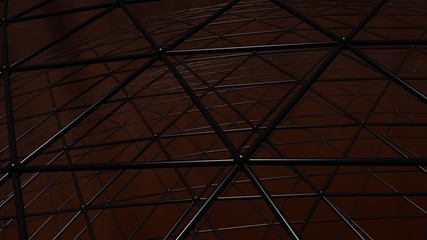 Fototapeta premium Triangular grid, useful as background for technology, science, and dark and scary backgrounds in entertainment and advertising applications