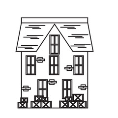 Isolated medieval building icon