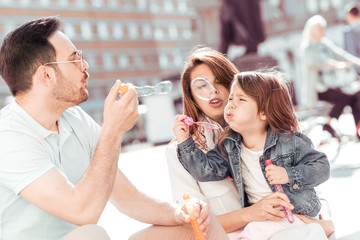 Beautiful family spending time together