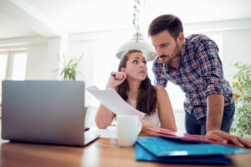 Couple worrying about their money situation
