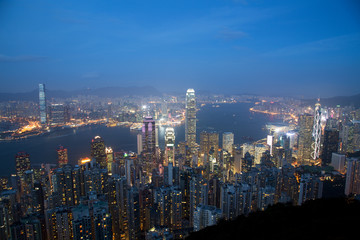 Fototapeta na wymiar Hong Kong Skyline at Dusk