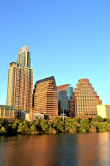 Fototapeta premium Austin Downtown Skyline at Sunset