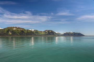 Naklejka premium scenic view of sea against sky in Alaska