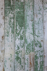 Old wood pattern background with faded and scratched off paint