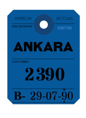 ankara airport luggage tag